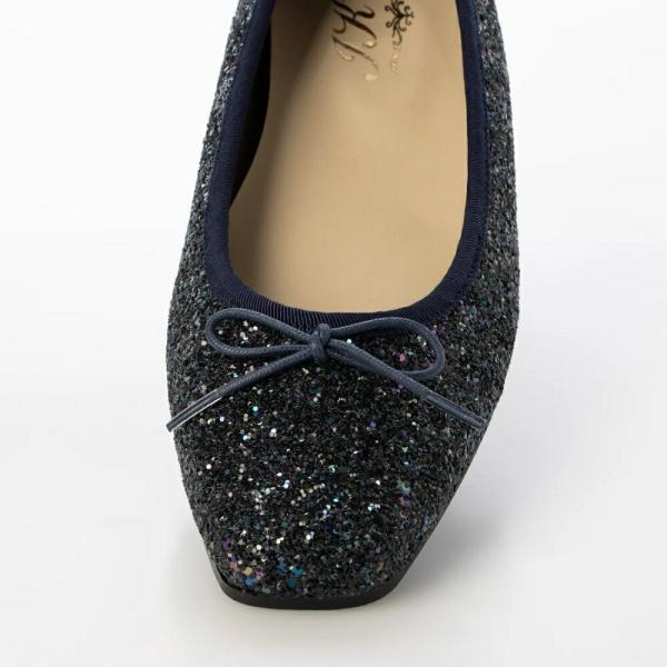 125 美脚イタリア製大粒グリッター バレエフラットパンプス 日本製 コンフォートシューズ コンフォート パンプス  歩きやすい ローヒール     フォーマル | IKplus | 05