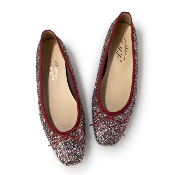 125 美脚イタリア製大粒グリッター バレエフラットパンプス 日本製 コンフォートシューズ コンフォート パンプス  歩きやすい ローヒール     フォーマル | IKplus | 07