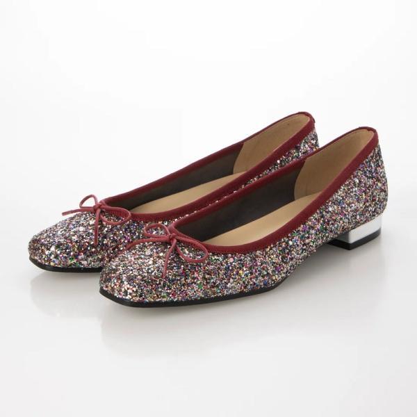 125 美脚イタリア製大粒グリッター バレエフラットパンプス 日本製 コンフォートシューズ コンフォート パンプス  歩きやすい ローヒール     フォーマル | IKplus | 08