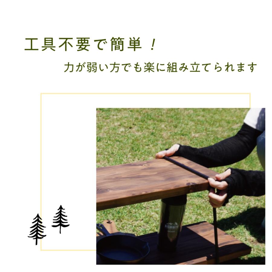 アイアンシェルフ キャンプギア ハシゴ4段 2脚1SET アイアン&ウッド 棚 アイアンラック 日本製 ブラックアイアン インダストリアルデザイン i-14 | IKplus | 02