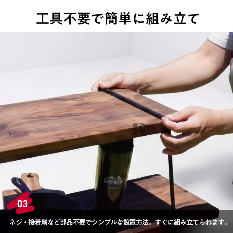 i-3b アイアンシェルフ 3段用 日本製 キャンプギア 棚 アイアンラック 日本製 ブラックアイアン インダストリアルデザイン【オプションフレーム×1つき】 | IKplus | 03