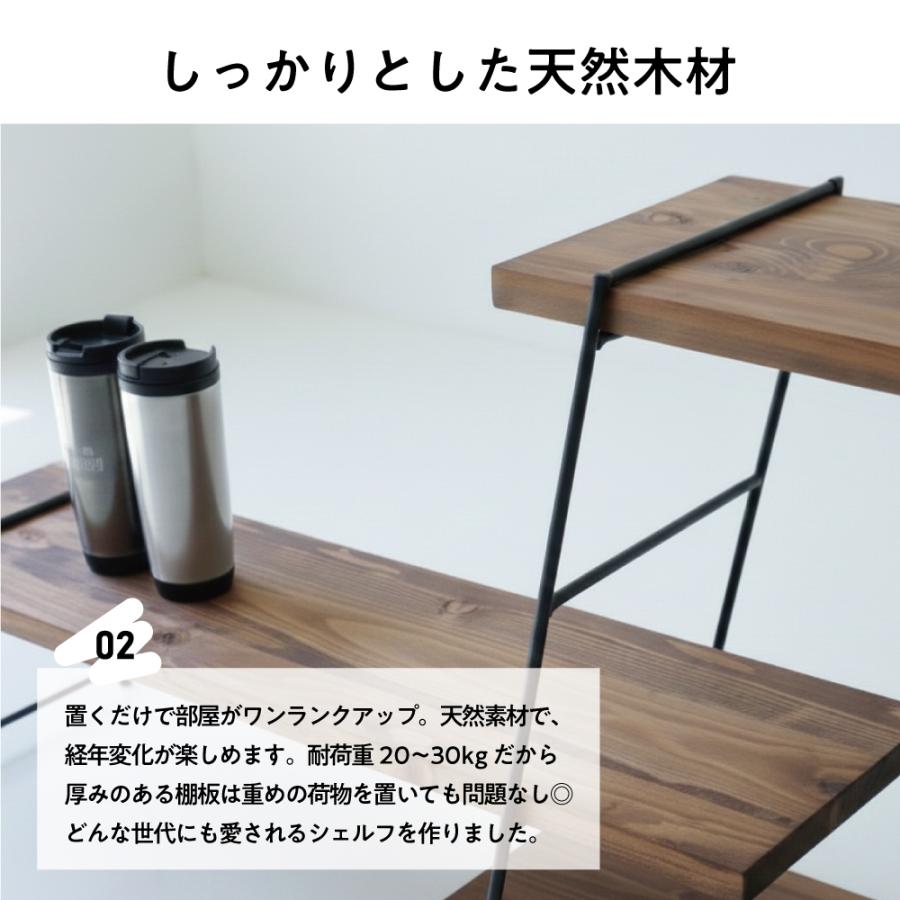 i-3b アイアンシェルフ 3段用 日本製 キャンプギア 棚 アイアンラック 日本製 ブラックアイアン インダストリアルデザイン【オプションフレーム×1つき】 | IKplus | 02
