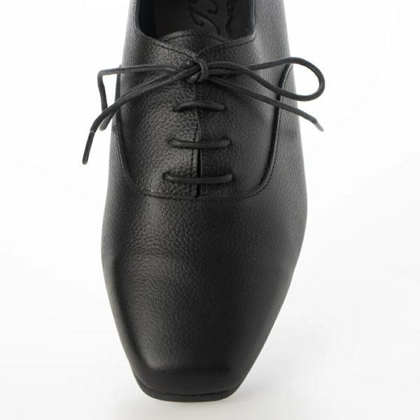 K158 レースアップシューズ 日本製 天然皮革 コンフォートシューズ コンフォート パンプス  歩きやすいローヒール フォーマル フラットシューズ | IKplus | 05