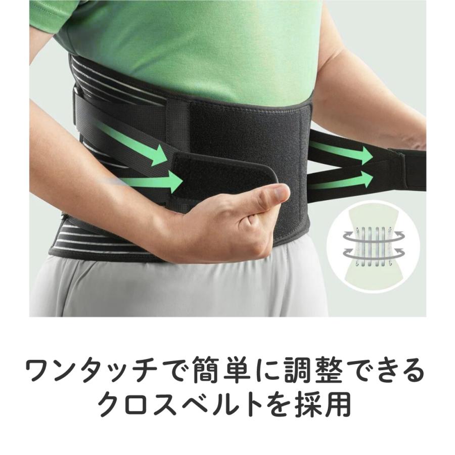 IKplus KM-100 マイナスイオン 腰サポートベルト 男女兼用