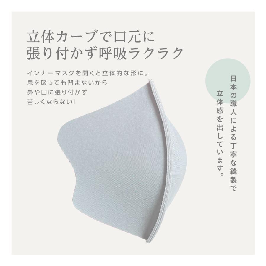 インナーマスク MA-68 小顔 立体マスク用 シルクプロテイン加工 肌に優しい 美肌マスク マスク 抗菌 洗える 日本製 お肌まもりマスク | IKplus | 13