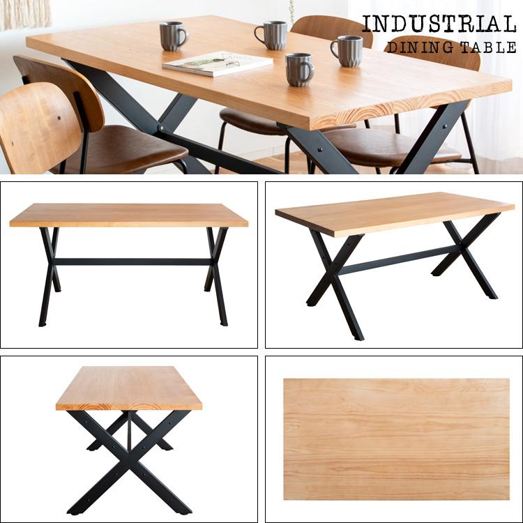 INDUSTRIAL（インダストリアル）ダイニングテーブル ４人掛け 天然木 デスク 作業台 ヴィンテージ ミッドセンチュリー 西海岸風 dnt-a1200_11