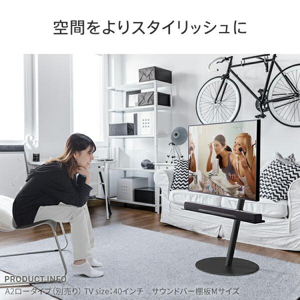 WALL SEVENSTAND A2 LOW TYPE＆サウンドバー棚板 EQUALS（イコールズ） WALL SEVENSTAND セブンスタンド A2ロータイプ