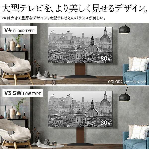 EQUALS（イコールズ） WALLインテリアテレビスタンドV4+棚板セット 55
