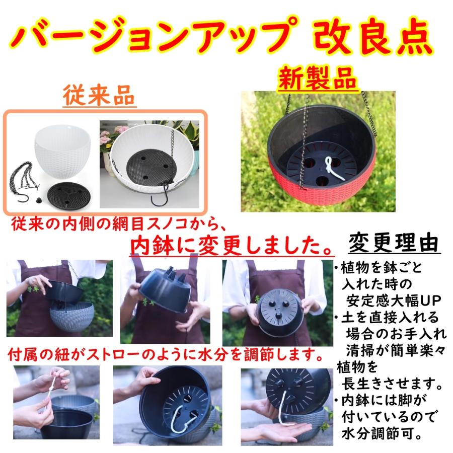 改良版 ハンギングバスケット ハンギングポット ハンギングプランター 植木鉢 丸 吊り下げ チェーン付き 送料無料 即日発送 大 グレー 1151 S Fields Inc 通販 Yahoo ショッピング