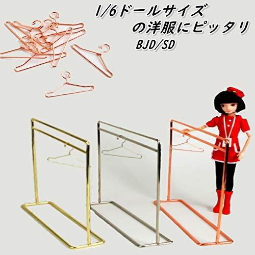 人形用 ハンガーラック ハンガー 10個セット ドール服 1/6 BJD 着せ