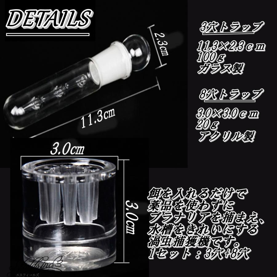 プラナリアトラップ 水槽ヒルワームキャッチャー ウズムシ駆除 薬品を使わず水槽をきれいに 3穴8穴セット 1151 S Fields Inc 通販 Yahoo ショッピング