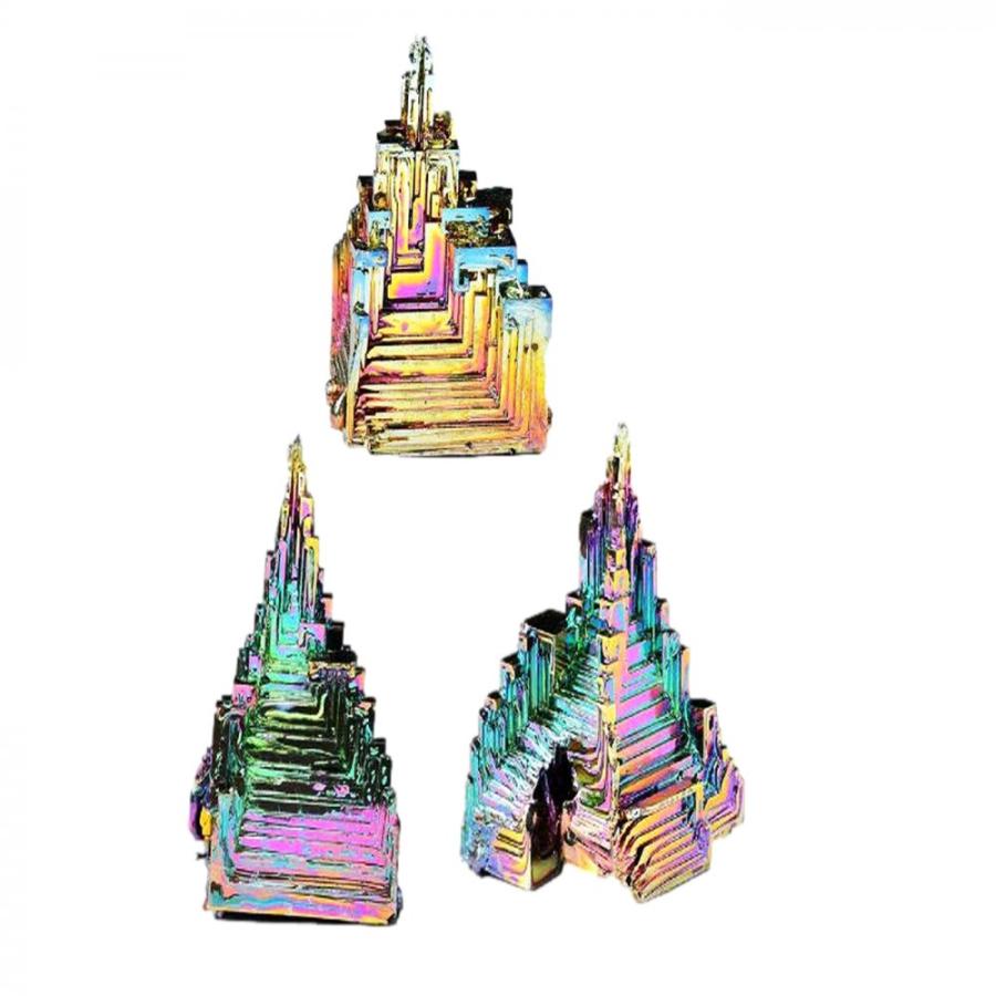 カーボランダム結晶 ビスマス結晶 シリコン結晶 人口結晶鉱石 3点 S