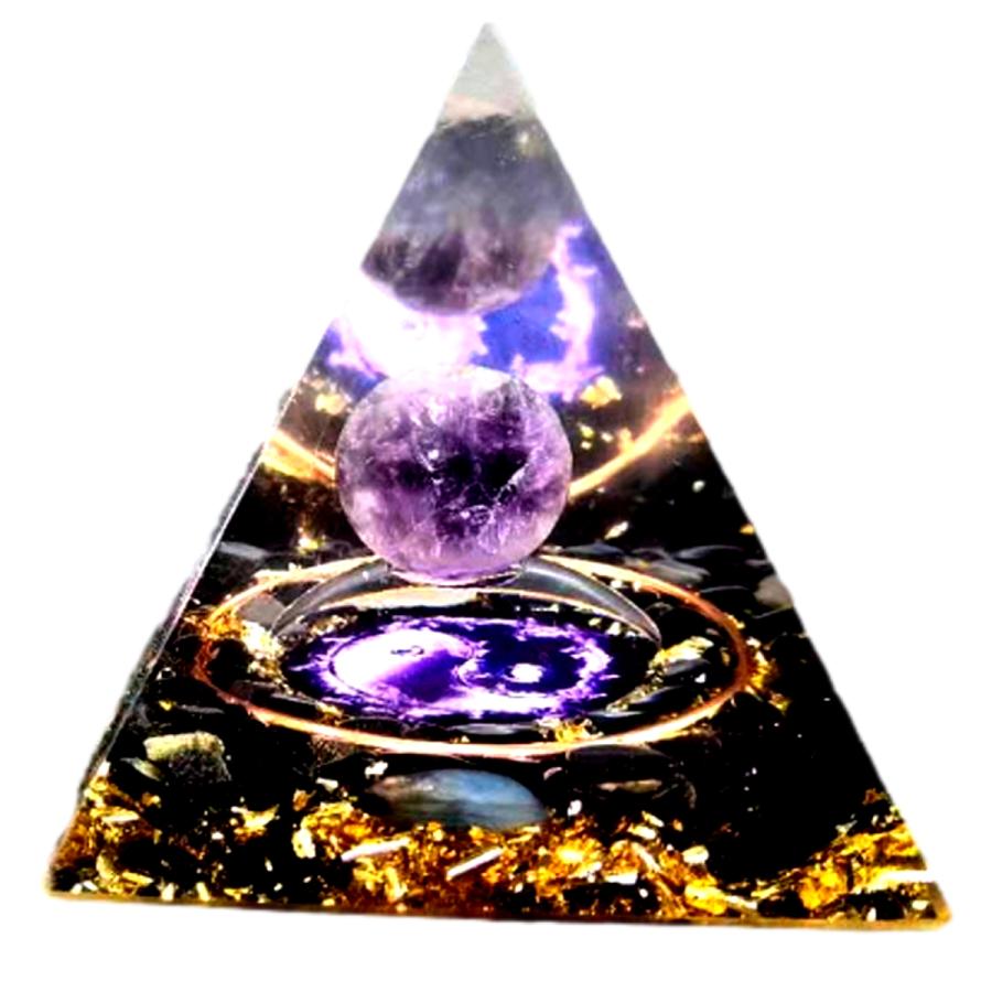 クリスタル ピラミッド オルゴナイトピラミッド オルゴンピラミッド パワーストーン 水晶 6×6cm｜sfinc｜07