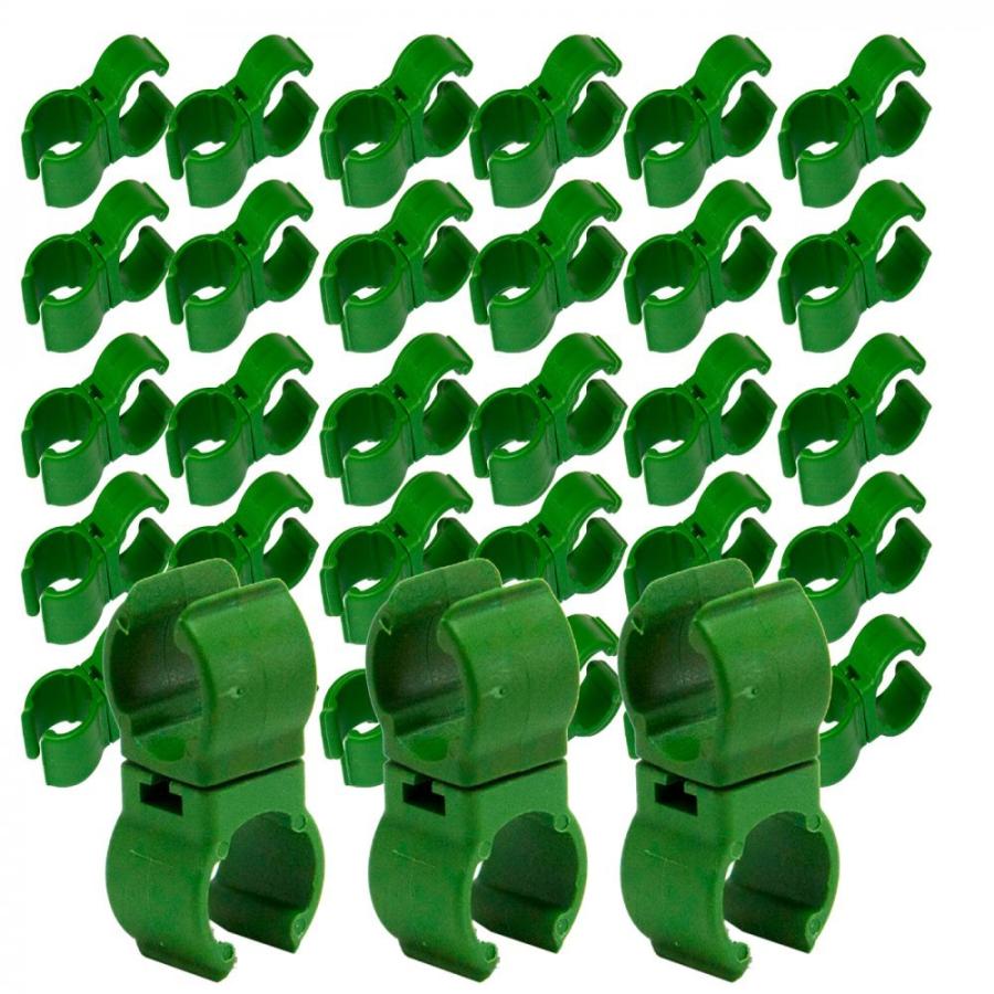 支柱クリップ 誘引クリップ 50個入 直交 ジョイント 園芸 菜園 クロスバンド 連結 固定 16mm propfixingclip16