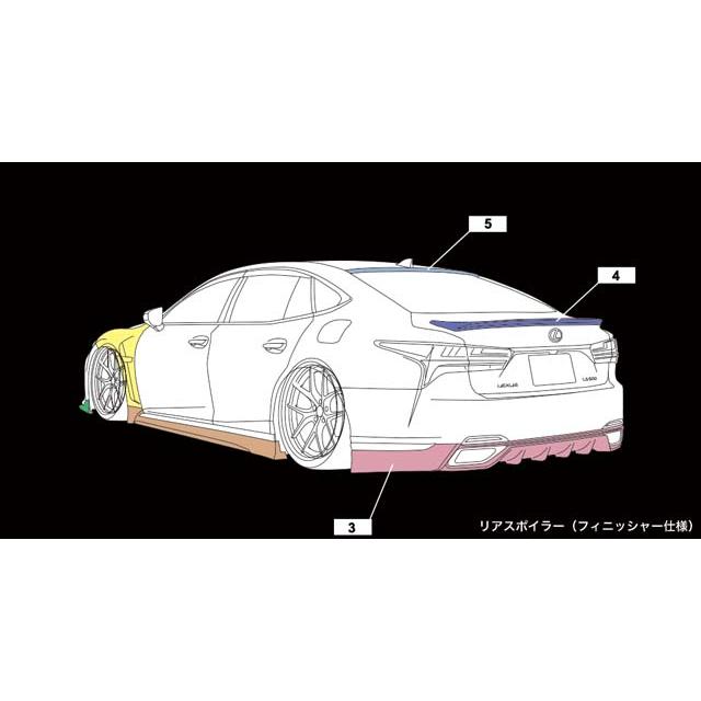 えるも様｜送料分｜エイムゲイン lS500h エアロセット用 AIMGAIN/エイムゲイン（純VIPEXE）【エアロ3点セット（フルキット
