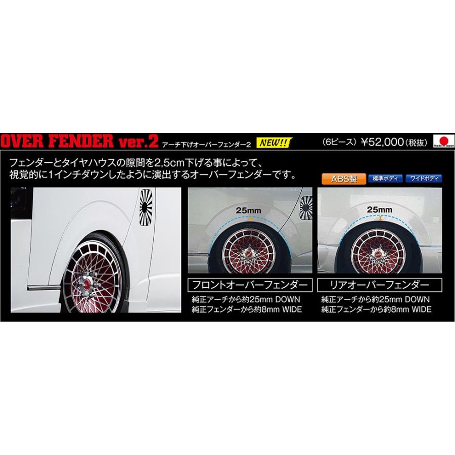 BEECAS/ビーキャス【（F200GT）アーチ下げオーバーフェンダーver2】200