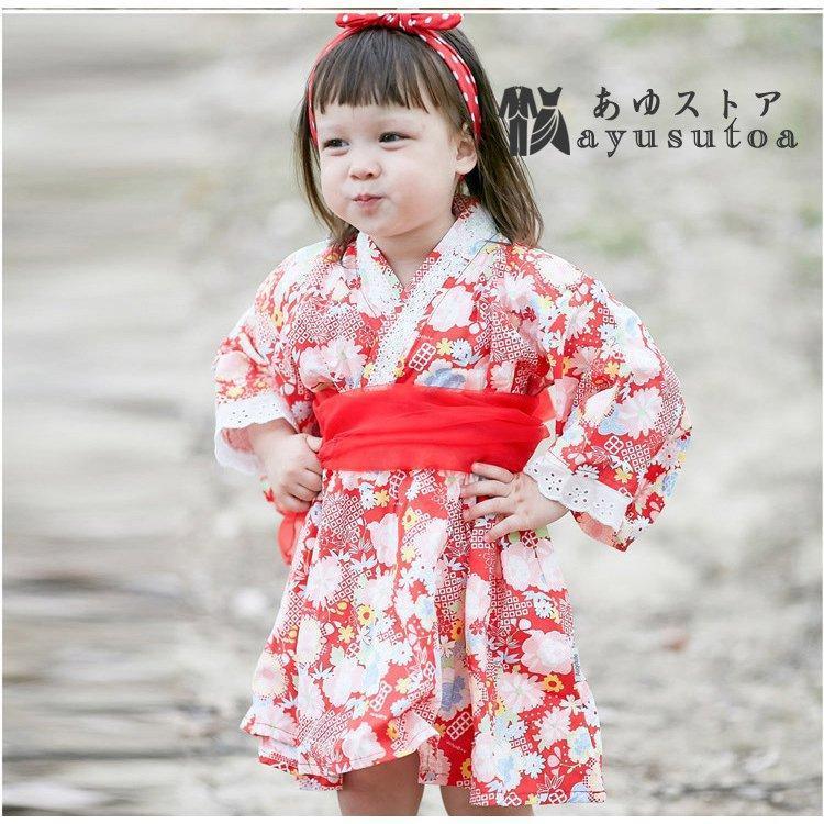 ゆかたのおへや 浴衣ドレス　帯２つのセット 2WAY浴衣ドレス（浴衣上下＋作り帯）（女の子） 通販【ニッセン】