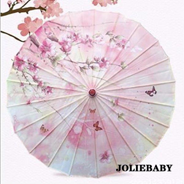 傘 和傘 桜 蝶々 蝶 バタフライ 晴雨兼用 和風傘 かさ 木製 雨傘