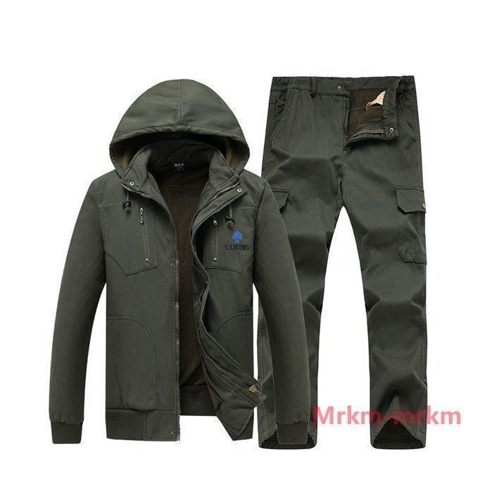 作業着セットアップメンズ作業服秋冬長袖裏起毛ジャケットセット