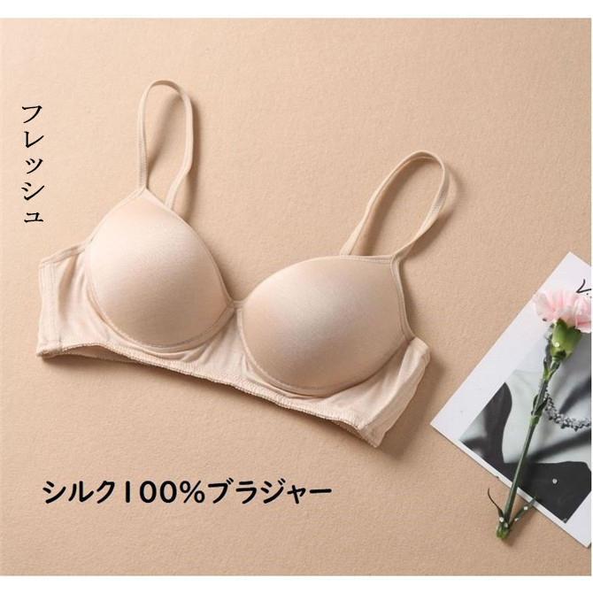 シルク100% モールドカップ ブラジャー S?2L ノンワイヤー シルク ブラ 11色　インナー シルク100　tw-005｜sg-k｜08