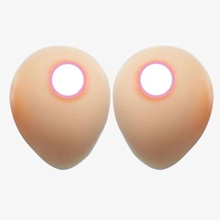 リアルシリコンおっぱい Dカップ 1200g×2 バストアップ 人工乳房 