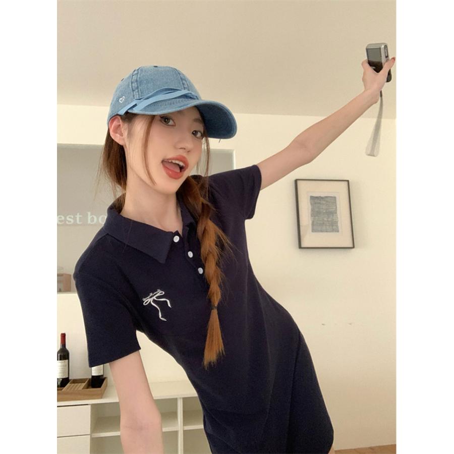 ゴルフワンピース ゴルフウェア レディース Aライン 長め