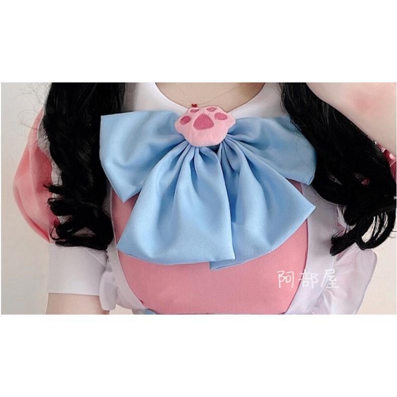 メイド服 コスプレ メイド 仮装 衣装 ピンク 大きいサイズ 猫耳