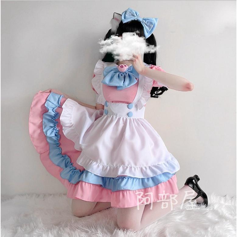 メイド服 コスプレ メイド ピンク Amazon | メイド 服 パニエ付け ピンク 半袖 メイド服 コスプレ