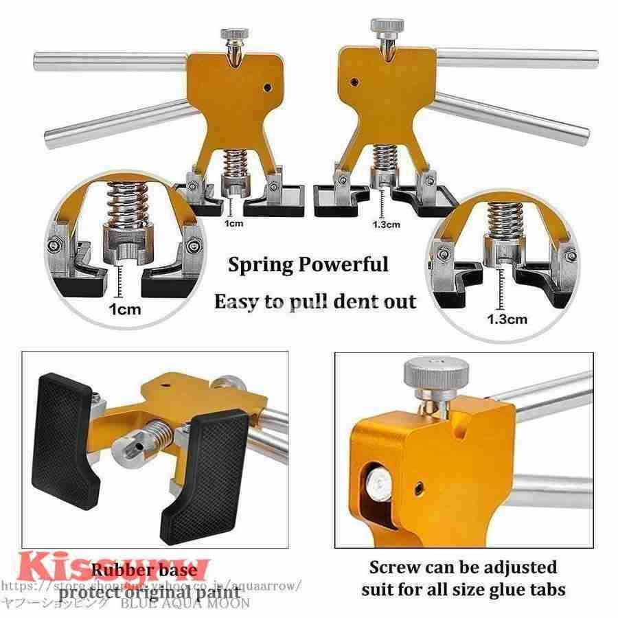 デントリペアツールセット 車のへこみ 修理キット リペア デント プーラー のり プラー タブ 除去 キット 車両 自動車 修理 除去 無塗装｜sg-k｜07