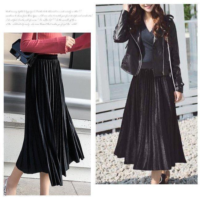 プリーツスカート ラメ 光沢 メタリック シルバー ゴールド