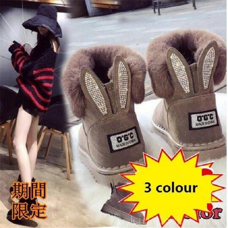 秋冬新品ムートンブーツ靴モコモコシューズレディース美脚パンプス裏 