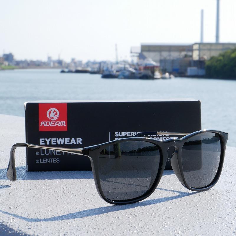 偏光サングラス シルバー 金属テンプル Kdeam ボストンタイプ 釣り ミラーレンズ バス ジギング エギング トラウト ルアー 史上最も激安