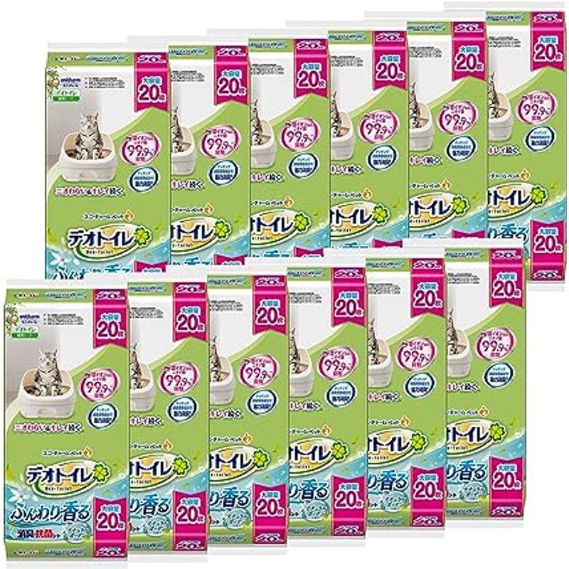 デオトイレ 猫用 シート ふんわり香る消臭 抗菌シート ナチュラルガーデンの香り 20枚×12個 おしっこ ペット用品 ユニチャームケース販 猫用 シート ふんわり香る消臭 抗菌シート ナチュラルガーデンの香り 20枚×12個 おしっこ ペット用品 ユニチャームケース販