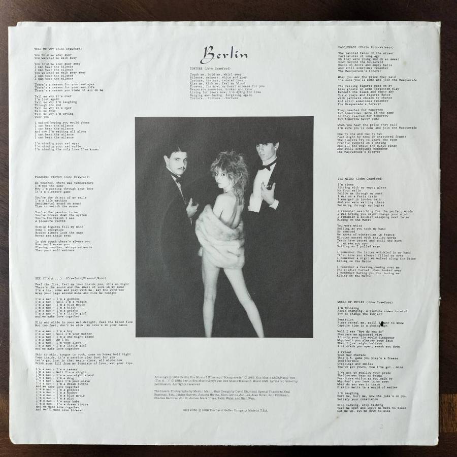 22167 【US盤★美盤】 BERLIN/PLEASURE VICTIM ※SLM刻印有 |  | 02