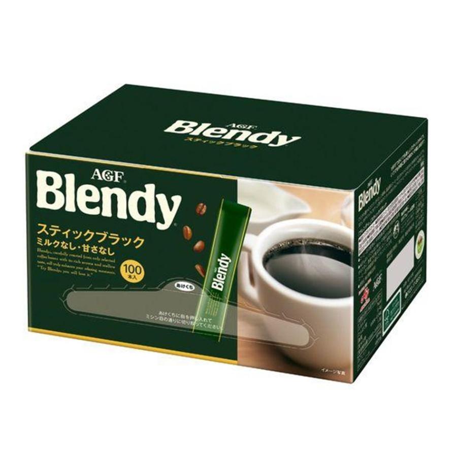 AGF ブレンディ スティックブラック 100本 コーヒー インスタントコーヒー 大容量 まとめ買い（Yahoo!・SG Line ヤフー店）