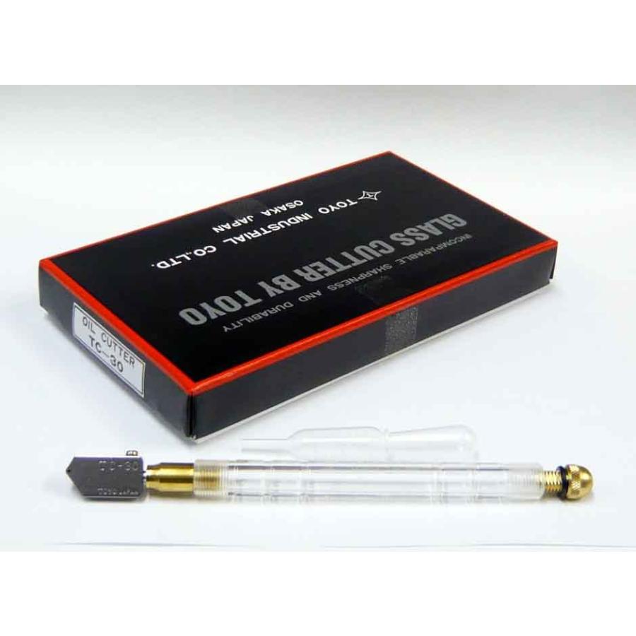 Tc 30 Toyo トーヨー ガラスカッター 並板 直線切り用 簡易包装版 プロ業務用 商店 1本 Tc30p 1 Tc 30p