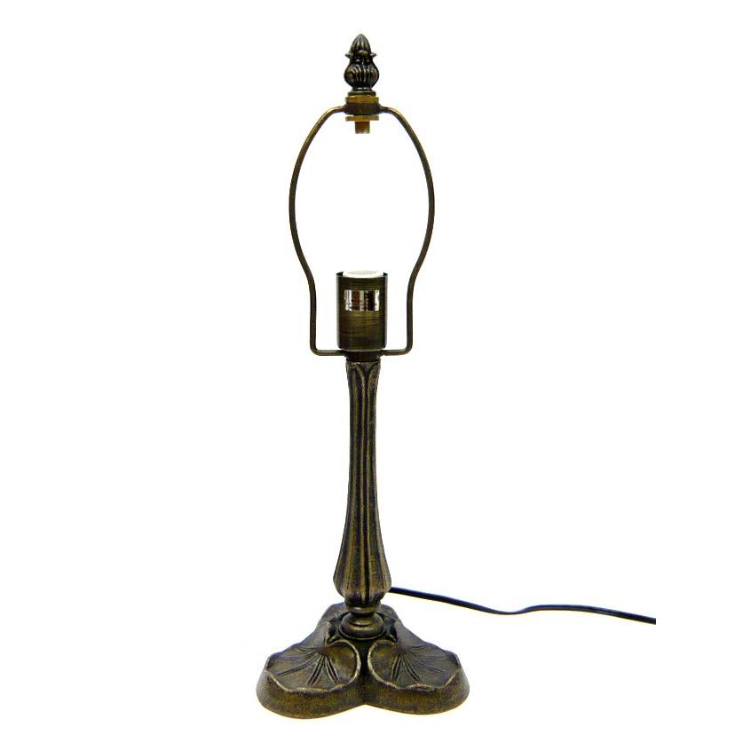 7728：KSL-18 ステンドグラス ランプベース 三つ葉 36.5cm 14.5cm