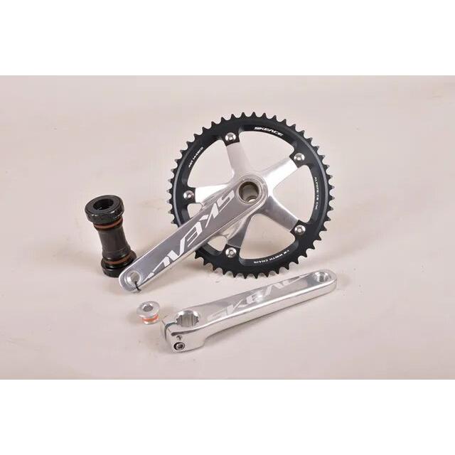 Skeace-自転車クランクセット,自転車クランク,固定ギア,48t,165mm,bcd144,アルミニウム合金,ollowtech bb Skeace-自転車クランクセット,自転車クランク,固定ギア,48t,165mm,bcd144,アルミニウム合金,ollowtech bb