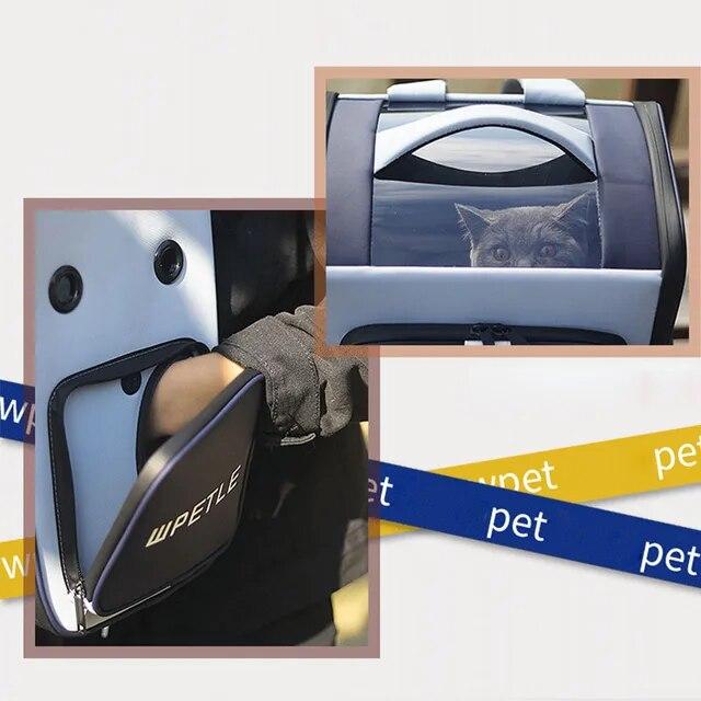 お徳用 ポータブル宇宙飛行士トラベルバッグ，通気性宇宙カプセル，消耗性キャリア，猫と犬のためのペット用バックパック