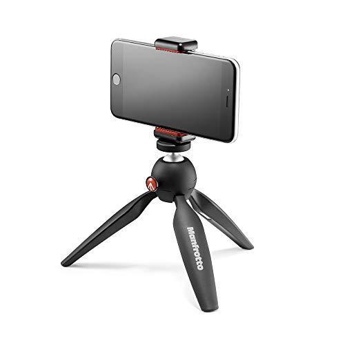 Manfrotto ミニ三脚 PIXI Smart スマートフォンアダプターキット MKPIXICLAMP-BK ブラック カメラ、ビデオ全般
