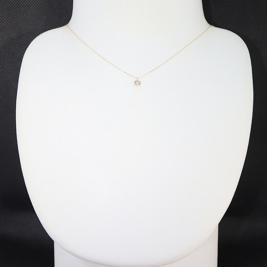 0.20カラット ダイヤモンドネックレス K18 レディース 中古 0.20カラット ダイヤモンドネックレス K18 レディース 中古