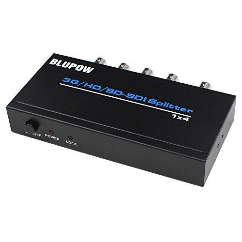 公式直営店翌日発送 BLUPOW SDI分配器 1入力4出力 sdi延長器 スプリッター 1080P対応 SD-SDI/HD-SDI/3G-SDI対応 ESD保護機能付き