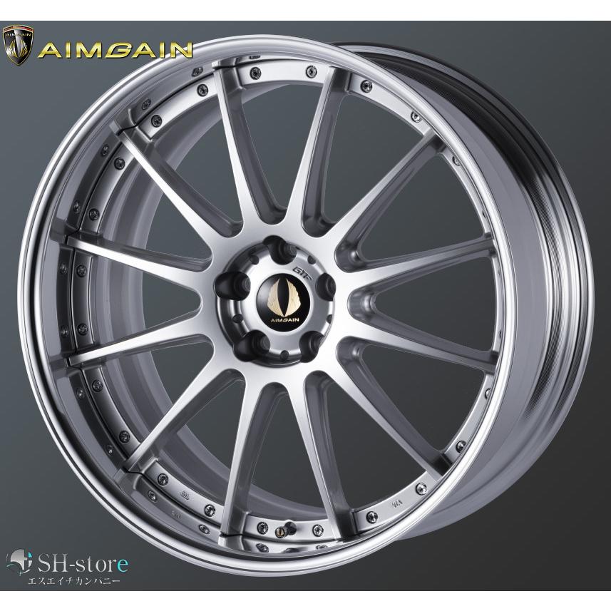 タイヤホイールセットAIMGAIN-GTF(エイムゲイン2P)21インチ【厳選輸入245/35R21】20系/30系アルファード・ヴェル ...