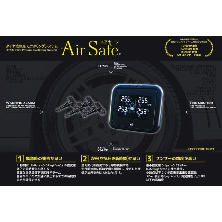 エアセーフ タイヤ空気圧モニタリングシステム(TPMS) AS-SV2