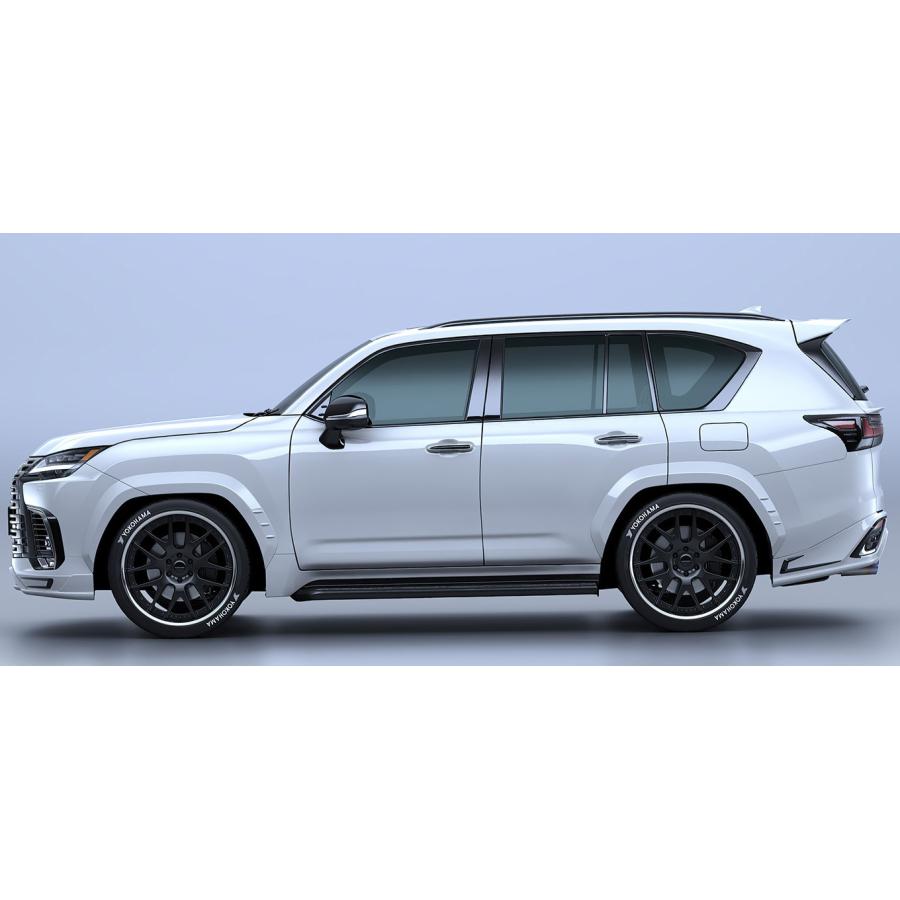 LX600 サイドステップ2点 リアバンパーガーニッシュ3点 LEXUS LX600エクゼクティブグレード】リアサイドスポイラー3P/2P/5P