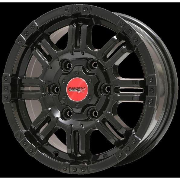 スタッドレス　ビッグウェイ(BIGWAY) ビーマッドX グロスブラック 15インチ 【厳選輸入195/80R15タイヤ4本セット】ハイエースに最適〈タイヤ銘柄選べます〉