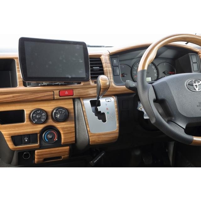 200系ハイエース4型〜8型現行】最高級本木目ウッドコンビステアリング