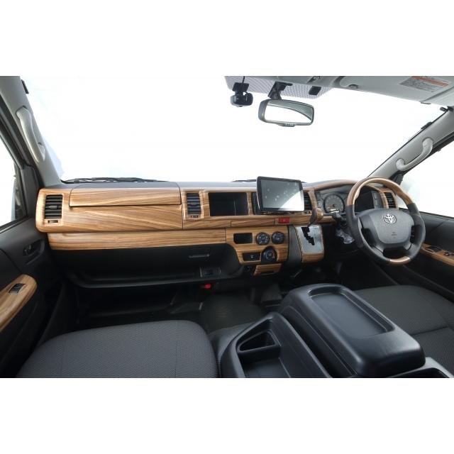 200系ハイエース4型〜8型現行】最高級本木目ウッドコンビステアリング