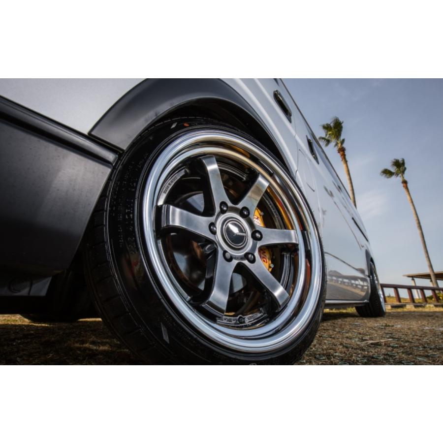 舞杏 KBレーシング2 2P ホワイト 19インチ 【厳選輸入225/40R19ホイールタイヤセット】 200系ハイエースに最適〈タイヤ銘柄選べます！〉_3
