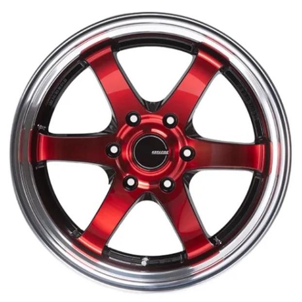 舞杏【BUANJAPAN】KB-RACING2(2P)17インチ7.0J〜9.0J レッドクリア単品